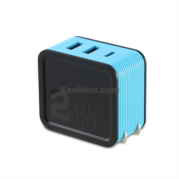 OEM Factory for Qi Wireless Desktop Charger - Kutry Adapter RP-U24 For CN 2USB Blue – Kseidon