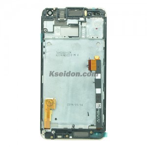 LCD Complete With Light & Gold Frame R For HTC One 801e High Grade Black