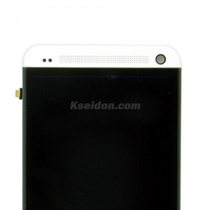 LCD Complete With Frame Sim Flex Cable For HTC One 801e Brand New White