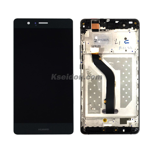 LCD Complete With Frame For Huawei P9 lite Boi self-welded Black Featured Image