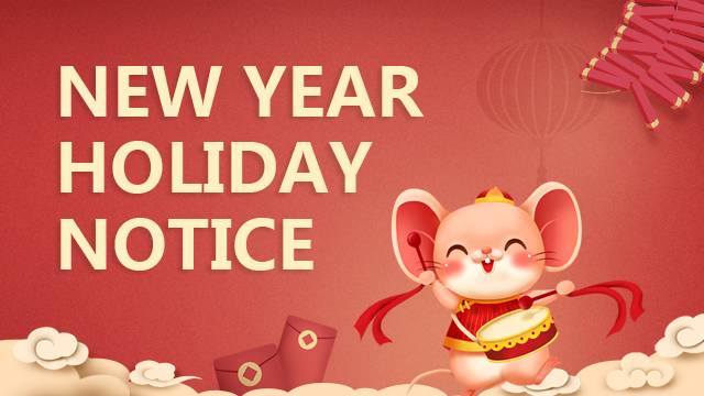 2020 New Year Holiday Notice