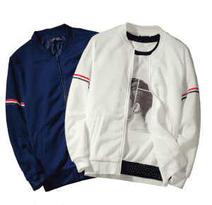 fleece sweatshirt mens fashion printing logo zipper sweater