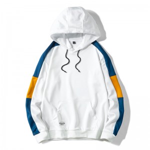 China Discount Sweatshirt Kids Suppliers - White Hoodie Fashion Tops Wholesale Men Streetwear Sweatshirts Hoody Man Polyester Cotton Color Block Hoodies – Kaishun