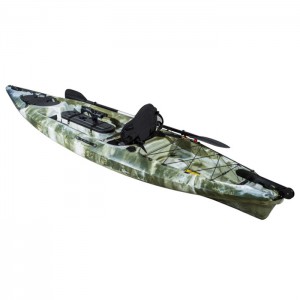 12 FT ດຽວມືອາຊີບ Roto Molded Angler kayak ພາດສະຕິກທີ່ມີເຮືອ paddle ສໍາລັບການຂາຍ