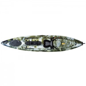 12 FT uchwepheshe oyedwa we-Roto Molded Angler plastic kayak enezikebhe zokugwedla ezithengiswayo