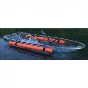 Petit bateau de pêche en plastique de haute qualité Kayak transparent pour une personne