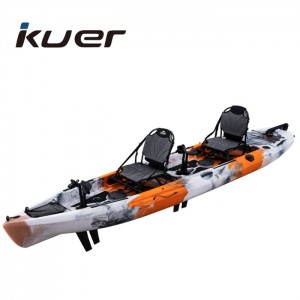 Tandem pedal kayak with pedals