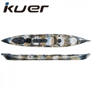 Пластиковий каяк KUER 4.23M SOT Single Professional Fishing Angler Каяк з веслом