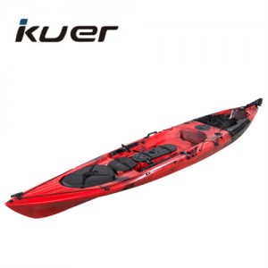 Kayak de plástico con ángulo rotomoldeado, 14 pies, buena pesca, kayak, kayak de mar, Pedal Drive