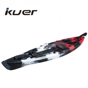 Kayak Kano Plastik Tempat Duduk Tunggal Duduk Di Atas Kayak pedal acuan Roto dengan dayung