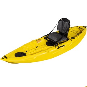 Malibu Yellow fishing kayak with paddle