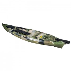Kayak de plástico para pescadores por xunto de 10 pés para unha soa persoa sentado en kayak de mar