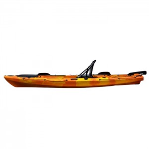 Kayak de plástico barato para kayak de pedal con remo tanto para pesca como para recreación