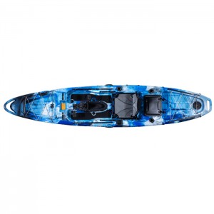 Prezzi di fabbrica kayak rotomolded kayak di pesca all'ingrosso cù pedale, barca a remi di plastica