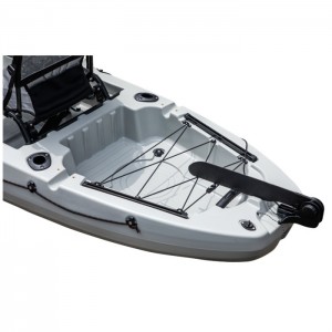 Novu kayak di pesca di 10 piedi per pedale di propulsione cù elica