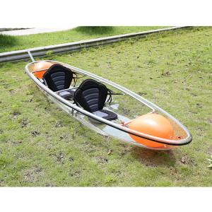Kayak de canoa transparente para dos personas con luz LED para diversión familiar de pesca 2022