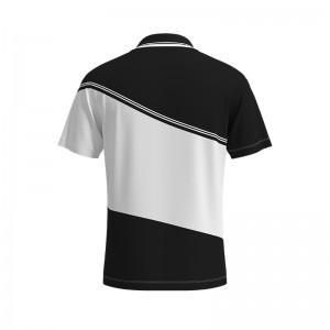 Men Golf Polo Shirt Color Block Short Sleeve T Shirt