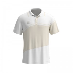 Men Golf Polo Shirt Color Block Short Sleeve T Shirt
