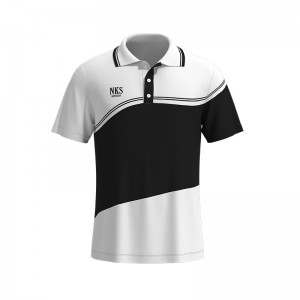 Men Golf Polo Shirt Color Block Short Sleeve T Shirt
