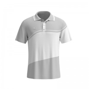 Men Golf Polo Shirt Color Block Short Sleeve T Shirt