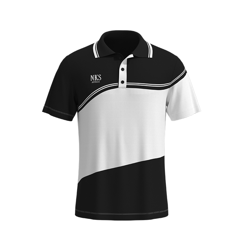 Men Golf Polo Shirt Color Block Short Sleeve T Shirt