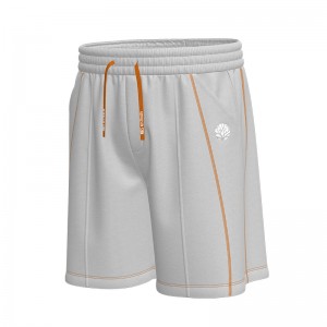 Men Ribbing Drawstring Shorts Breathable Workout Running Shorts Pant