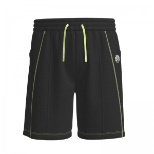 Men Ribbing Drawstring Shorts Breathable Workout Running Shorts Pant