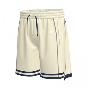 Men Ribbing Drawstring Shorts With Pockets Breathable Workout Running Shorts Pant