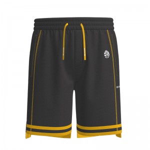 Men Ribbing Drawstring Shorts With Pockets Breathable Workout Running Shorts Pant
