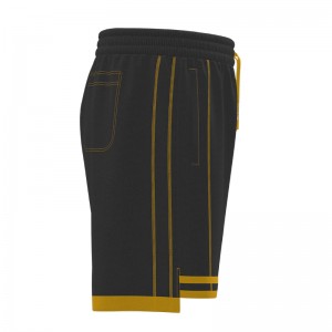 Men Ribbing Drawstring Shorts With Pockets Breathable Workout Running Shorts Pant