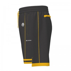 Men Ribbing Drawstring Shorts With Pockets Breathable Workout Running Shorts Pant