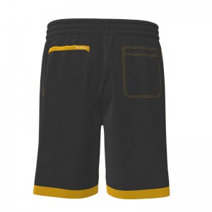 Men Ribbing Drawstring Shorts With Pockets Breathable Workout Running Shorts Pant