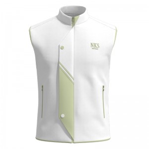 Men Stand Collar Full Zip Golf Vest