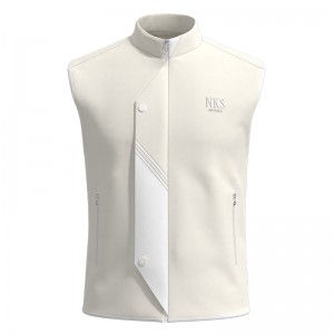 Men Stand Collar Full Zip Golf Vest