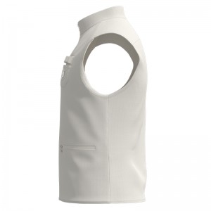 Men Stand Collar Full Zip Golf Vest With Pockets