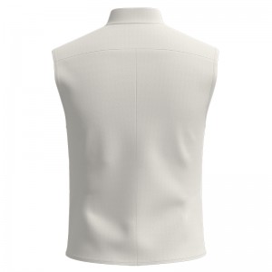 Men Stand Collar Full Zip Golf Vest With Pockets