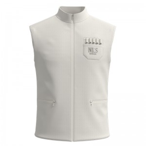 Men Stand Collar Full Zip Golf Vest With Pockets