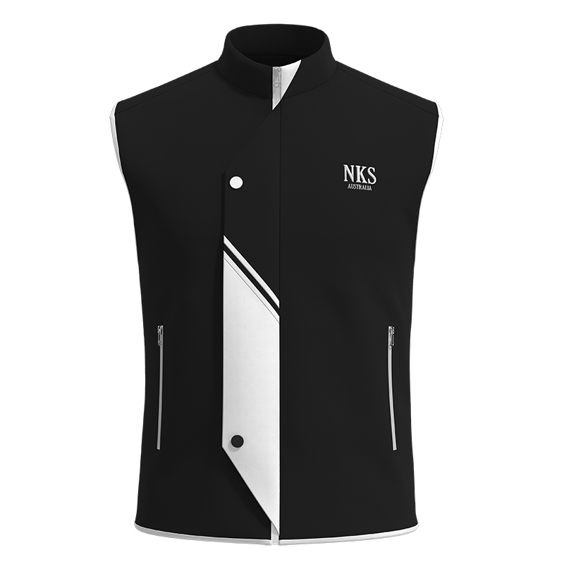 Men Stand Collar Full Zip Golf Vest