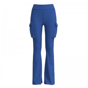 Women Athletic Gym Yoga Pants High-Stretch Slightly Bootcut Pants