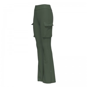 Women Athletic Gym Yoga Pants High-Stretch Slightly Bootcut Pants