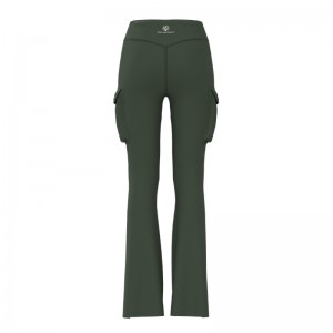 Women Athletic Gym Yoga Pants High-Stretch Slightly Bootcut Pants