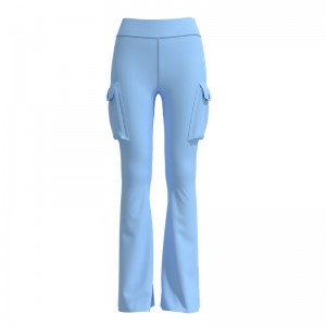 Women Athletic Gym Yoga Pants High-Stretch Slightly Bootcut Pants