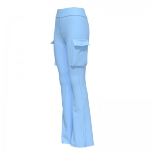 Women Athletic Gym Yoga Pants High-Stretch Slightly Bootcut Pants