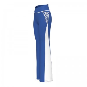 Women Athletic Gym Yoga Pants Logo Printed High-Stretch Slightly Bootcut Pants