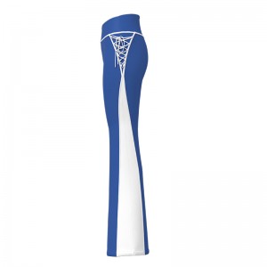 Women Athletic Gym Yoga Pants Logo Printed High-Stretch Slightly Bootcut Pants