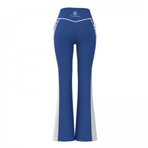 Women Athletic Gym Yoga Pants Logo Printed High-Stretch Slightly Bootcut Pants
