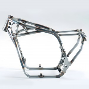 OEM custom sheet metal laser cut at welded motorbike support frame