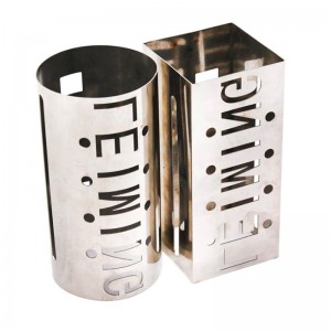 Square tube stainless steel laser cutting