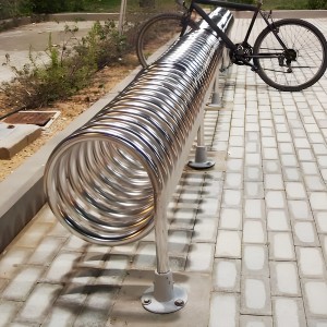 Projet de support de stationnement pour vélos en métal extérieur personnalisé OEM