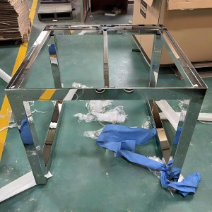 Nahiangay nga high-end precision sheet metal nga pagproseso sa stainless steel table leg frame